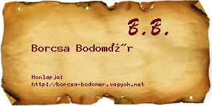 Borcsa Bodomér névjegykártya